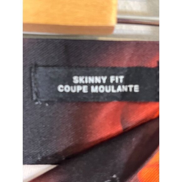 H&M Pant Men Black Halloween Costume Work Wear Orange Pumpkin Straight Modern 80 - Picture 5 of 9